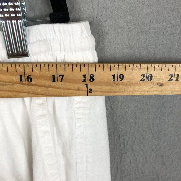 Kim Rogers Pants Womens Extra Large White Linen Blend Lagenlook Boho Beach - Picture 4 of 16